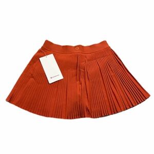 NWT Lululemon Varsity High-Rise Pleated Tennis Skirt *13” (Autumn Rust) Size 4